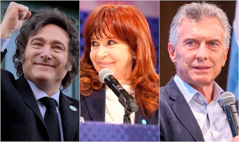 Javier Milei, Cristina Kirchner y Mauricio Macri se juegan todo en las elecciones de 2025 (Foto: Presidencia / Cristina Kirchner de Instagram).