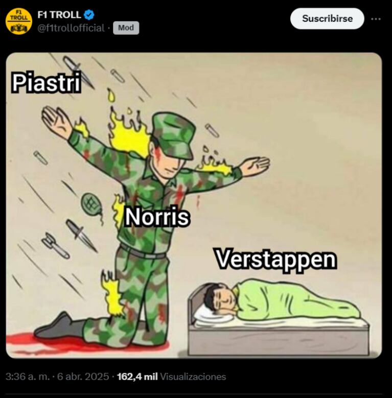 Los memes del triunfo de Max Verstappen en el Gran Premio de Japón. (Foto: X)