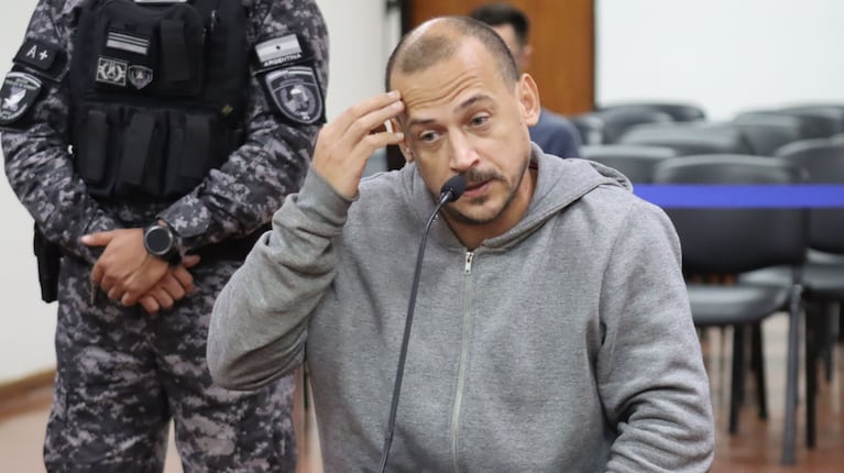 Sebastián Kiczka, durante una de las audiencias en el juicio. (Foto: Poder Judicial de Misiones/NA).